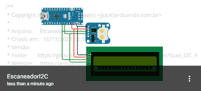 Simulador Wokwi para o EscaneadorI2C