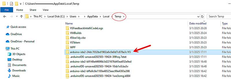 Windows Explorer Sketch Arduino